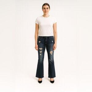 7 For All Mankind A-Pocket Jeans Women’s 26 Style AU130Y525A Medium Rise Y2K